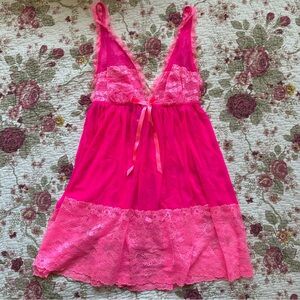 Victoria’s Secret Hot Pink Slip Dress